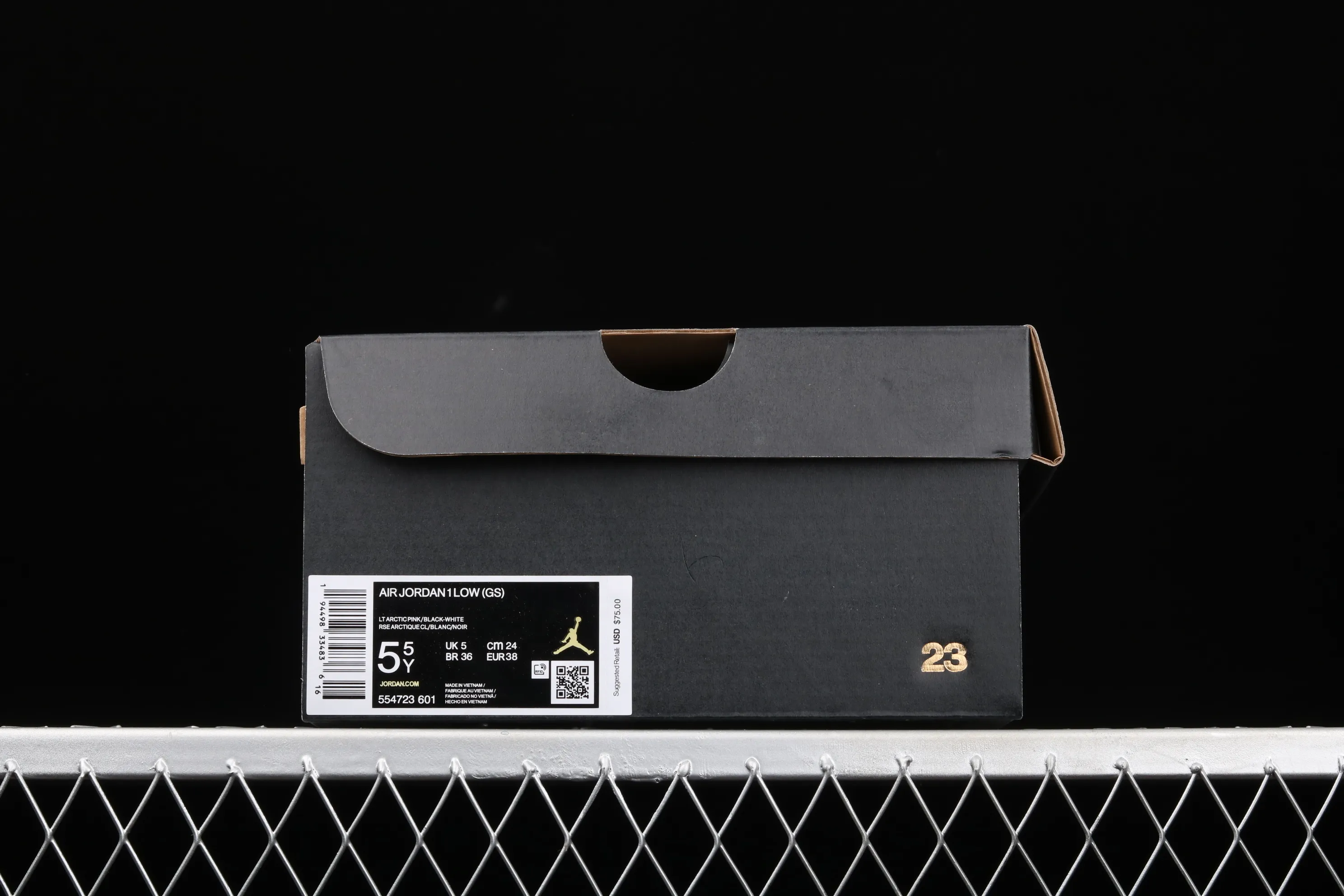 All categories Air Jordan Jordan series basketball shoes Air Jordan 1 Low G version pure original Air Jordan 1 Low AJ1 Joe 1 low top black powder 554723-601